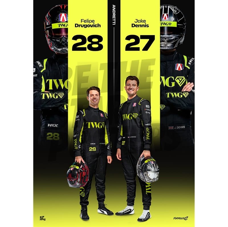 Andretti Formula E Andretti Season 12 A3 Team Poster Poster