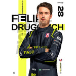 Andretti Formula E Felipe Drugovich A3 Driver Poster Poster