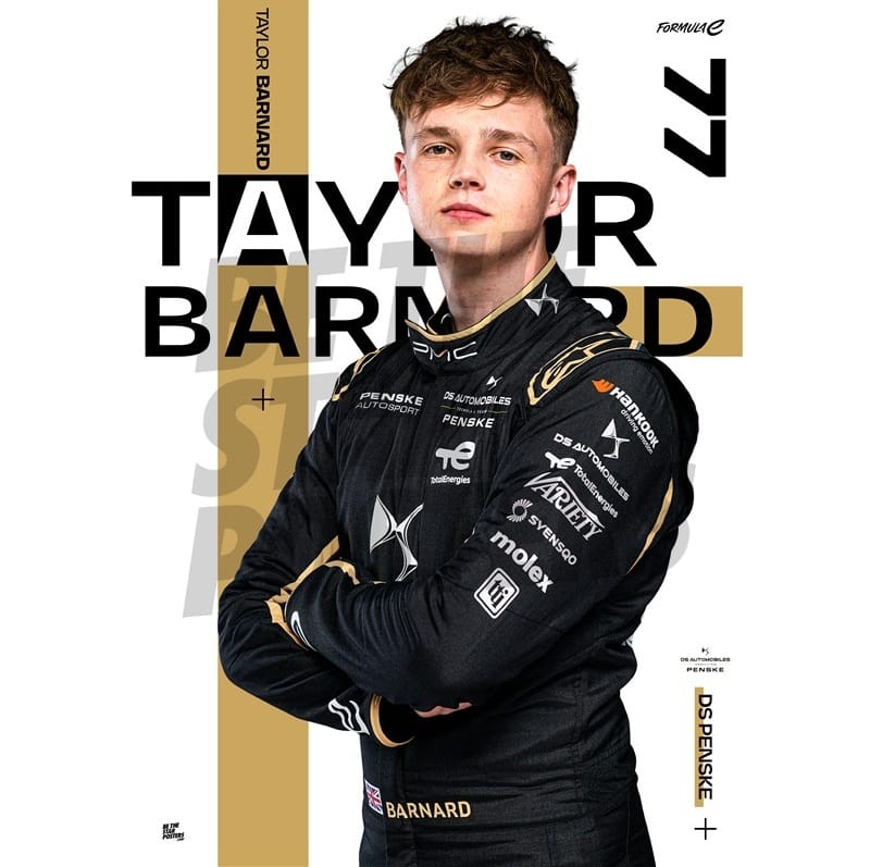 DS Penske Taylor Barnard A3 Driver Poster Poster