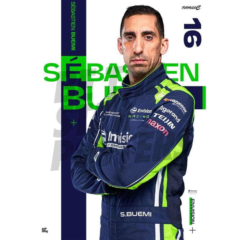 Envision Racing Sébastien Buemi A3 Driver Poster Poster