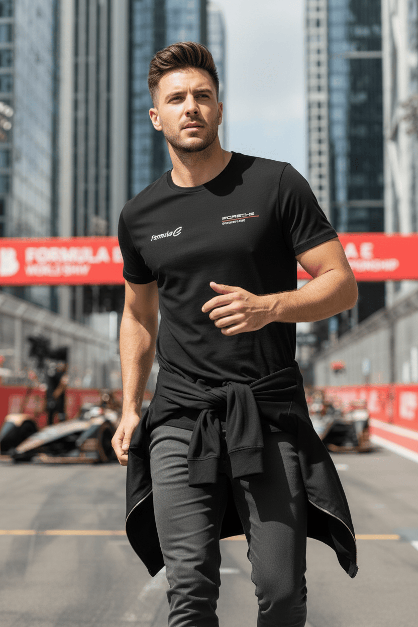 Formula E x Porsche T-Shirt Close-Up