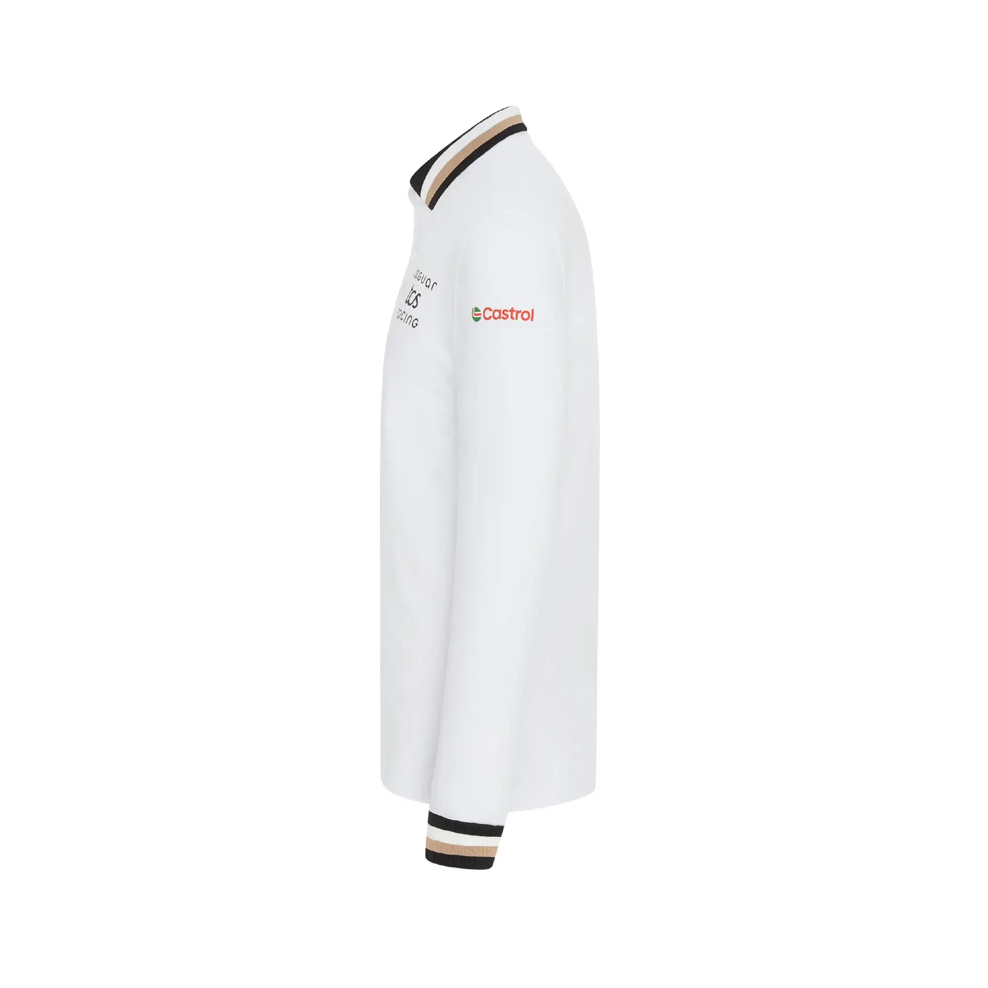 Jaguar TCS Racing Jaguar TCS Racing Team Polo - Long Sleeved - White Polo Shirt