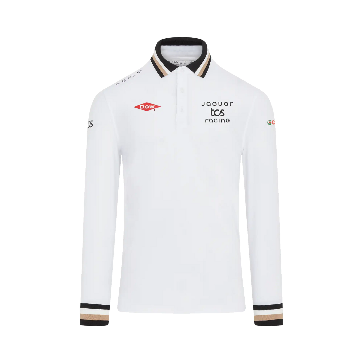 Jaguar TCS Racing Jaguar TCS Racing Team Polo - Long Sleeved - White Polo Shirt