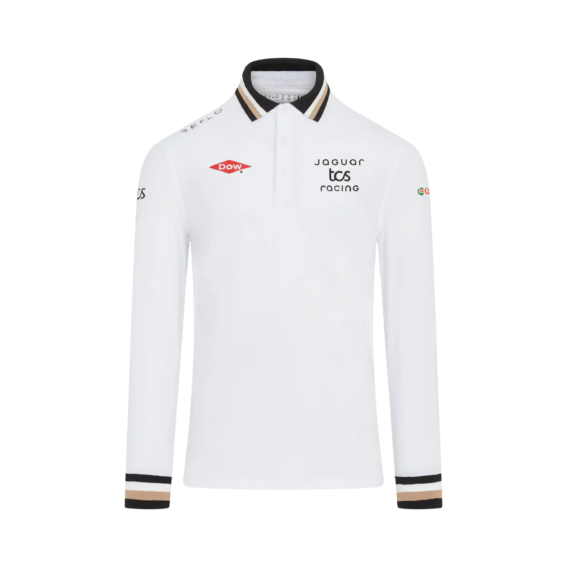 Jaguar TCS Racing Jaguar TCS Racing Team Polo - Long Sleeved - White Polo Shirt