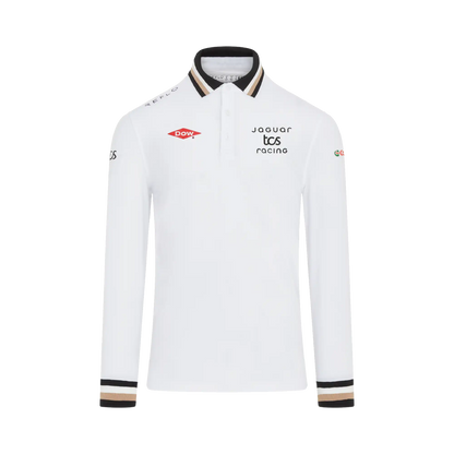 Jaguar TCS Racing Jaguar TCS Racing Team Polo - Long Sleeved - White Polo Shirt
