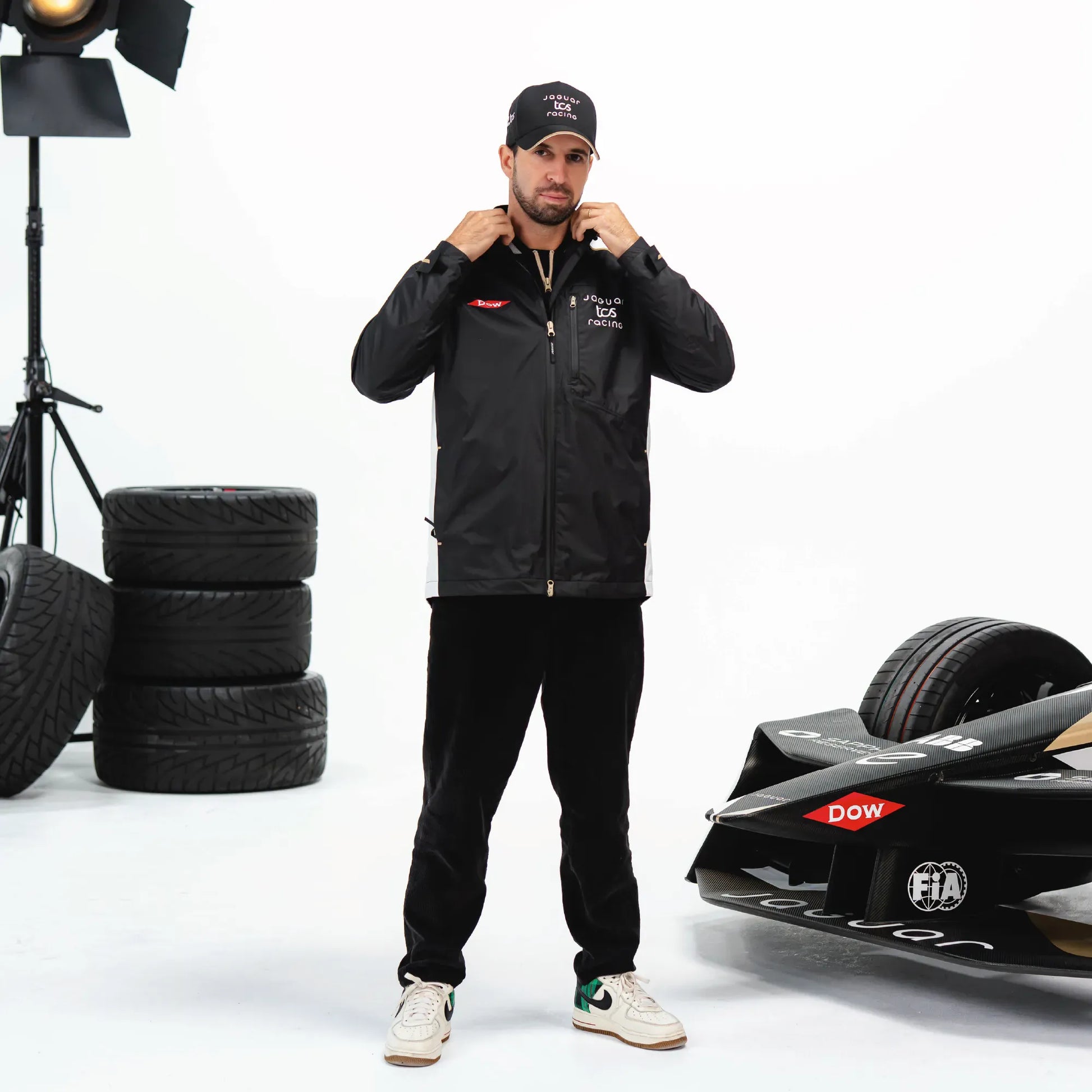 Jaguar TCS Racing Jaguar TCS Racing Team Rain Jacket - Black Jacket