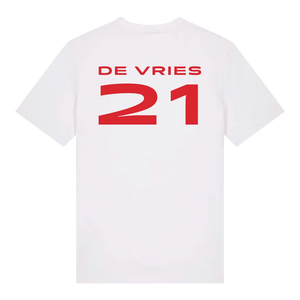 Mahindra Racing Formula E x Mahindra Driver T-Shirt - Nyck De Vries - White T-Shirt