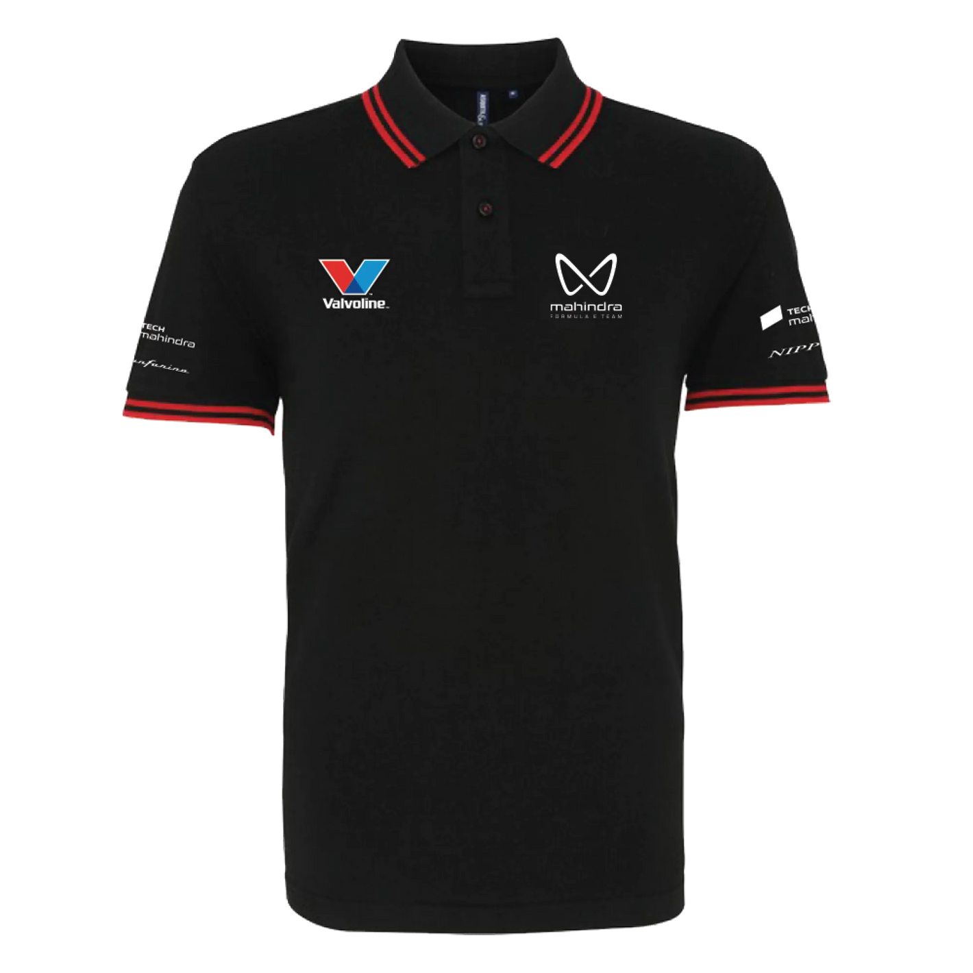 Mahindra Racing Mahindra Racing Team Contrast Polo Shirt - Black Polo Shirt