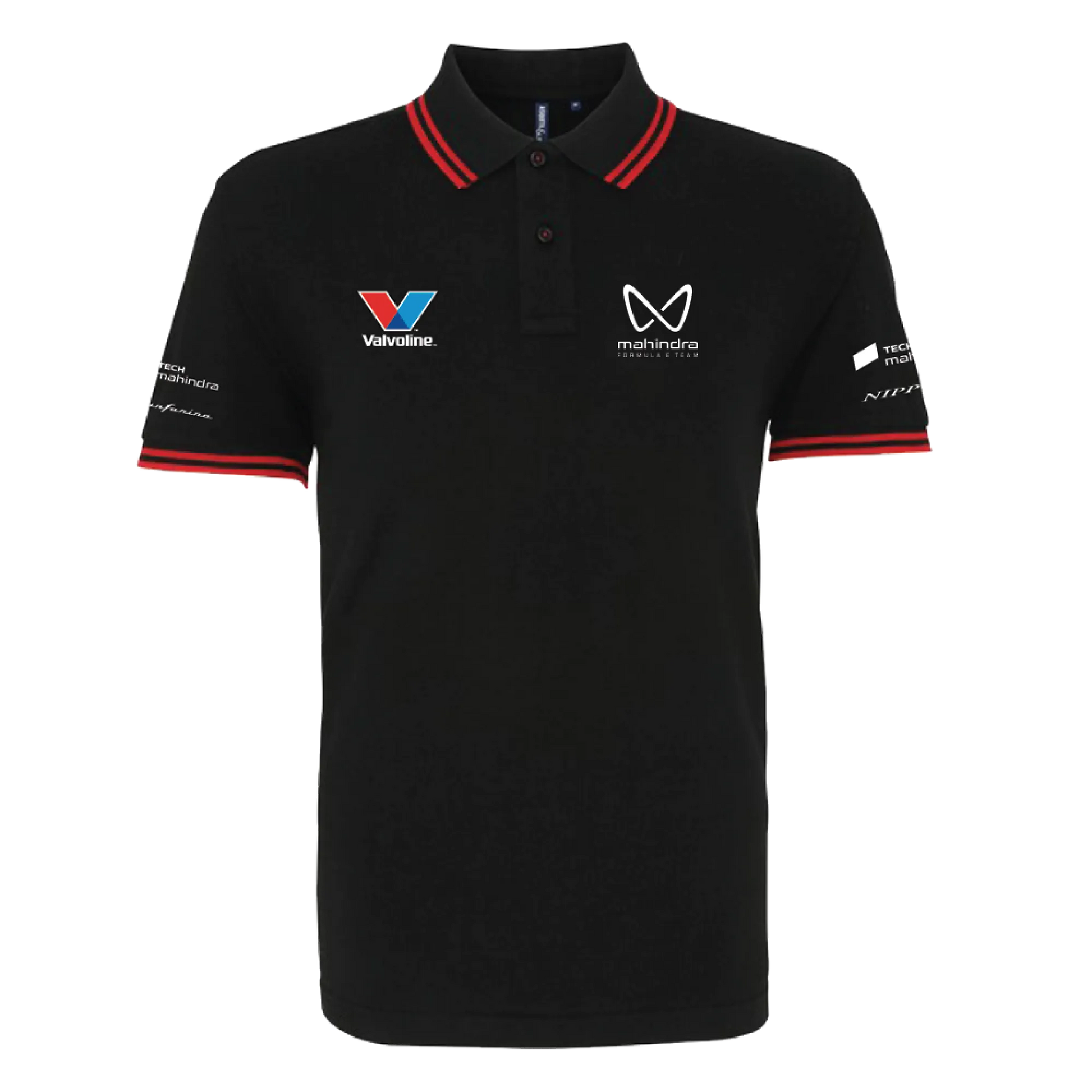 Mahindra Racing Mahindra Racing Team Contrast Polo Shirt - Black Polo Shirt