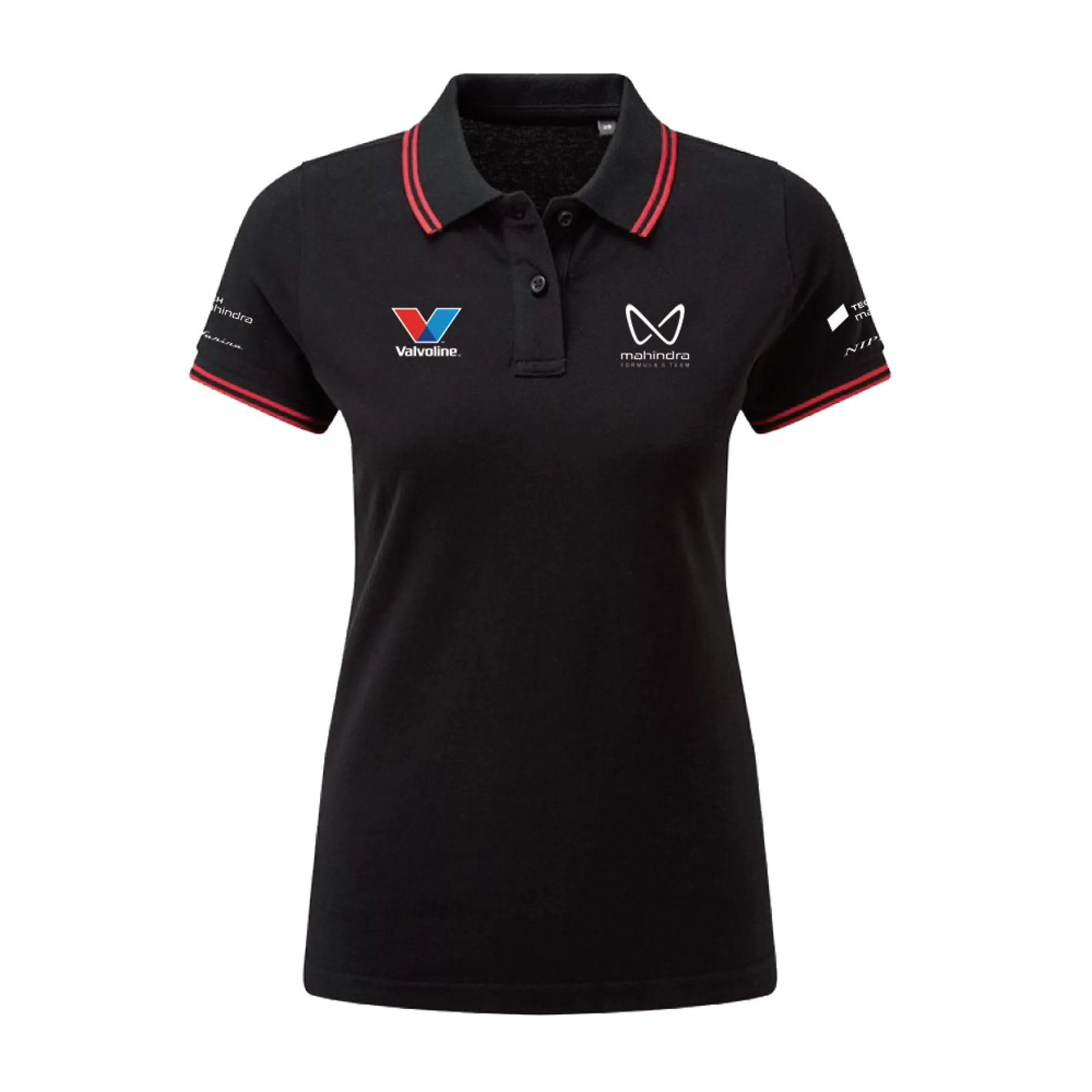 Mahindra Racing Mahindra Racing Team Contrast Polo Shirt - Womens - Black Polo Shirt