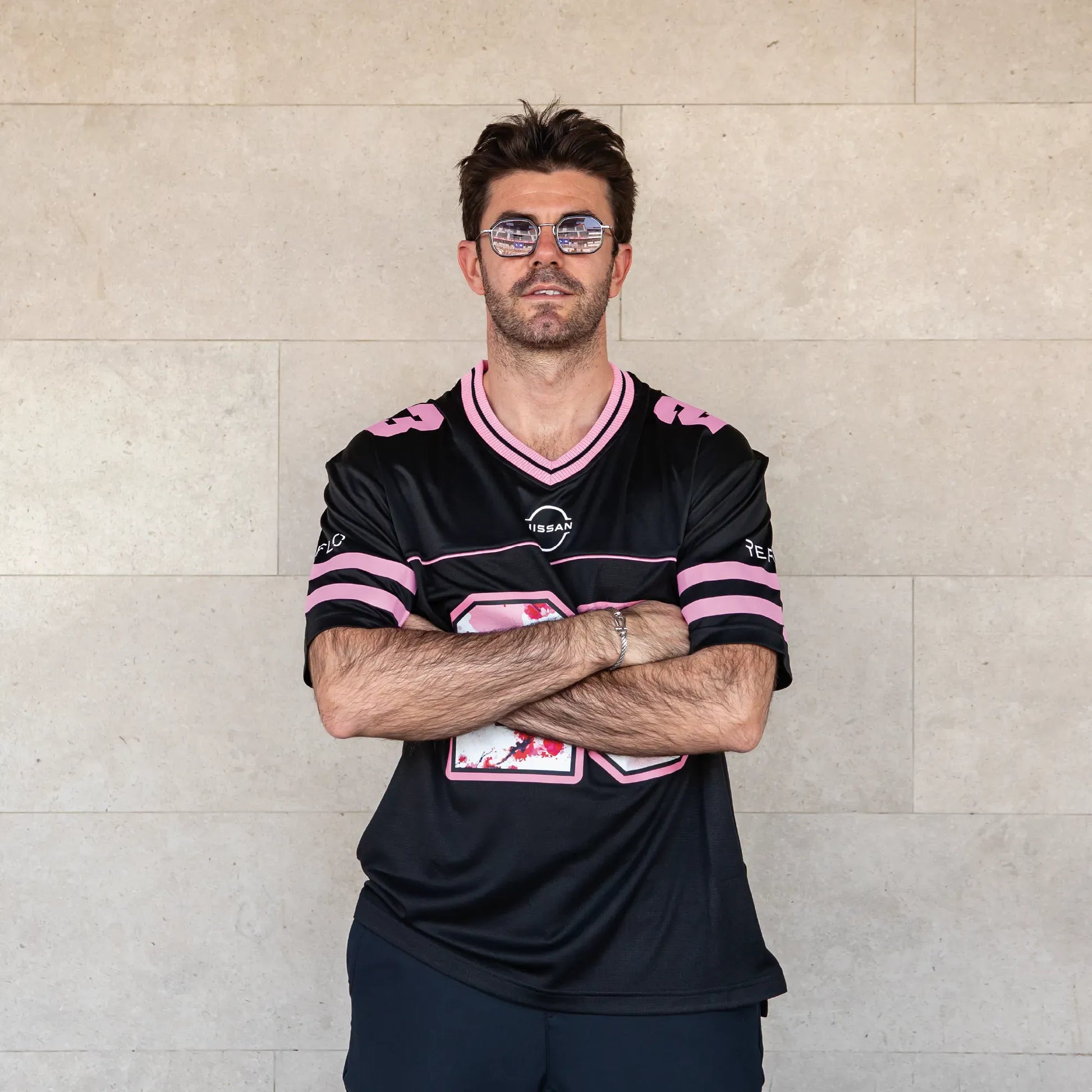 Nissan Formula E Team Nissan American Football Jersey - Black Jersey