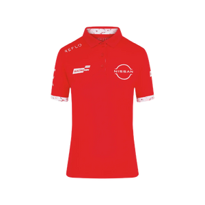 Nissan Formula E Team Nissan Racing Team Polo - Womens - Red Polo Shirt