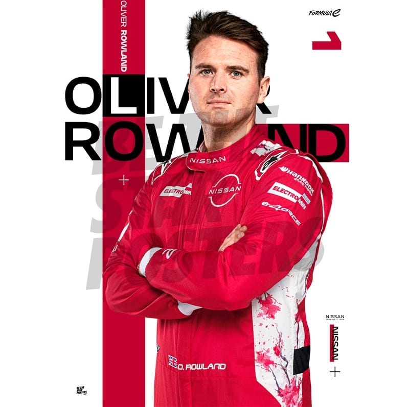 Nissan Formula E Team Oliver Rowland A3 Driver Poster Poster