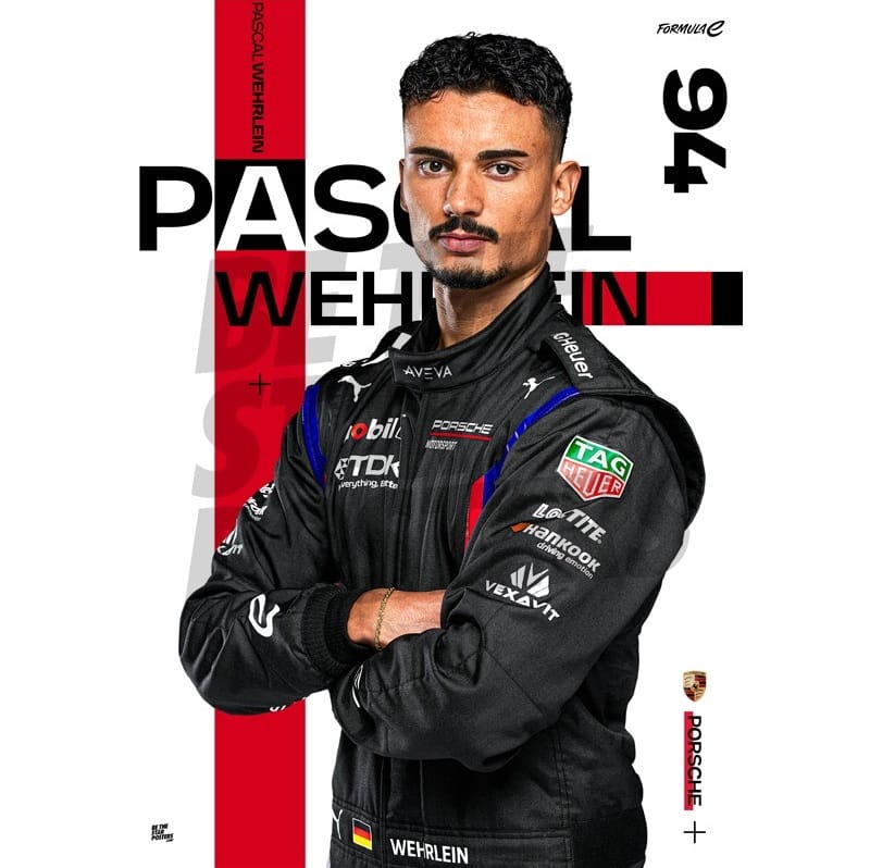 Porsche Formula E Team Pascal Wehrlein A3 Driver Poster Poster